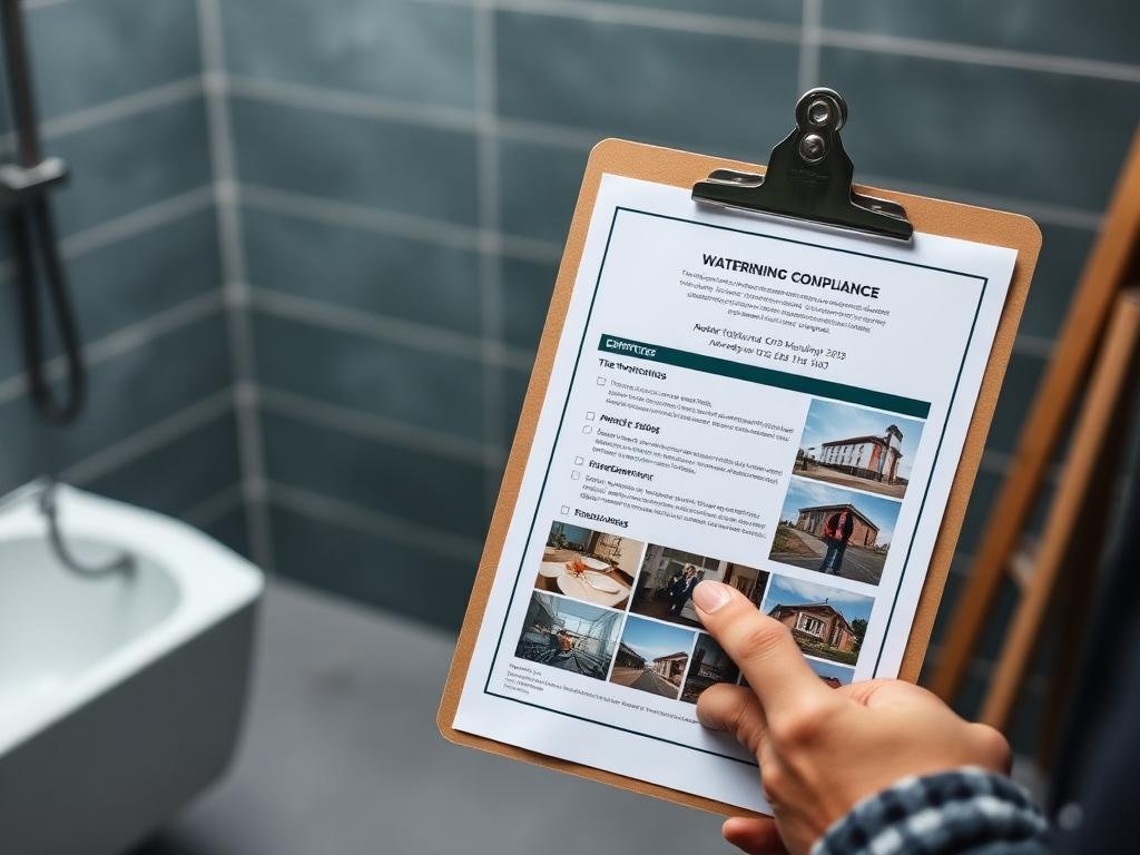 Waterproofing compliance documentation on site